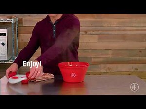 Pampered Chef video family size microwave popcorn maker