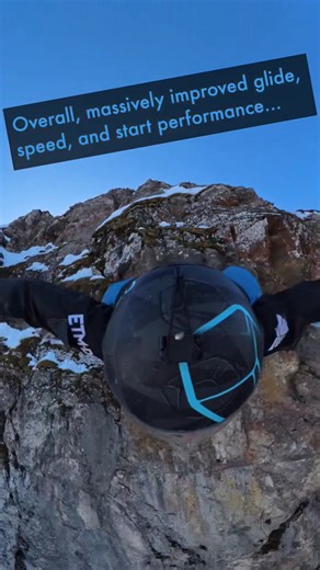 The ETMD3's new arm wing gripper, new sleeve design, and dragless inlets have increased the glide performance by 10% over the predecessor while retaining the same ease of use. It delivers near-wingsuit performance in a 100% arms-free trackwingsuit. https://squirrel.ws/trackingsuits/etmd3 #SQRL #flysquirrel #etmd3 #armsfree #freshsleeve #draglessinlet #trackwingsuit | Squirrel