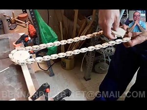 Como hacer una cadena de bicicleta con madera de marqueteria - 3ª Parte - Adaptacion engranajes