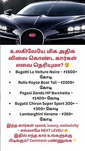 இவைதான் உலகின் மிகவும் விலையுயர்ந்த கார்கள்! | World Costliest Cars | #shorts #ytshorts #cars