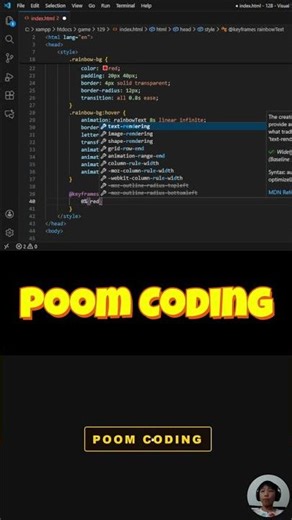 Creating a Rainbow Text Border Hover #html5 #coding #design #csscoding #programming #css#csstutorial
