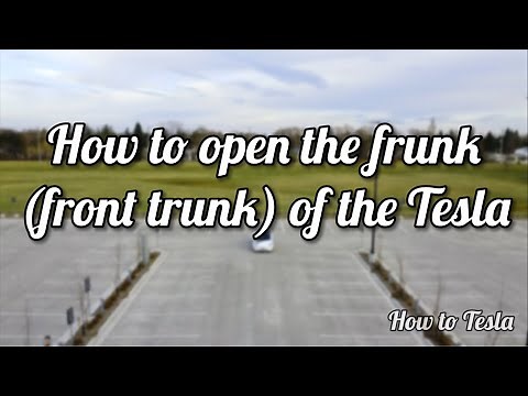 How To Open The Frunk (Front Trunk) of The Tesla Model 3 | How To Tesla || Episode 5