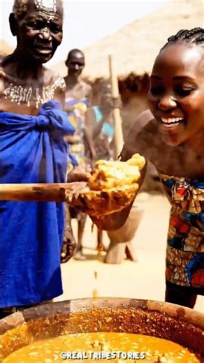 Mandinka Tribe Eats: Chicken Domoda 🥜 #tribalcooking #shorts