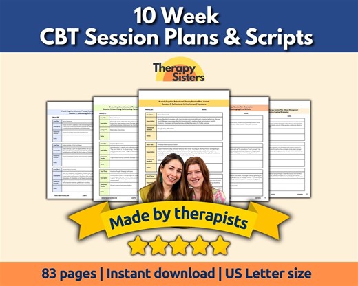 10 Week CBT Session Plans | CBT Activities Therapy Scripts Progress Notes Therapy Cheat Sheet Therapy ACT Counselor Questions Smart Goals - Etsy