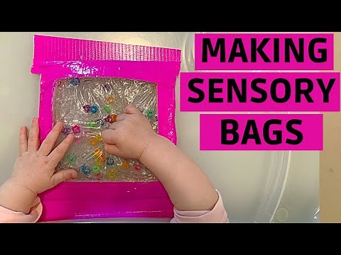 HOW TO MAKE SENSORY BAGS FOR BABIES | DIY SENSORY BAGS FOR BABIES | AT HOME SENSORY PLAY