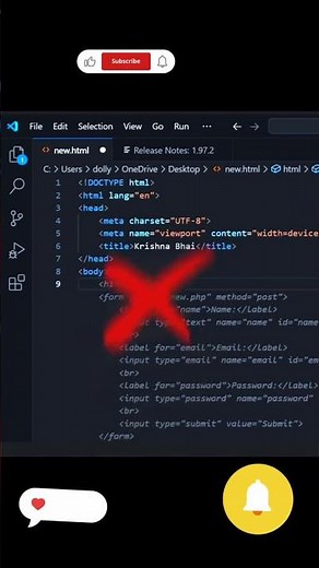 corrigé votre manière d'écrire vos balises HTML #programmation #coding #débutant #programming