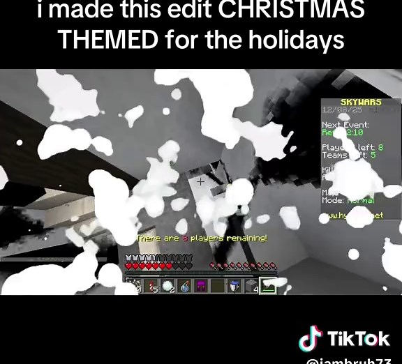 i had to make a christmas THEMED edit for the holidays in minecraft of course🎄#CapCut #minecraft #christmastheme #2hollis #brainexplosion