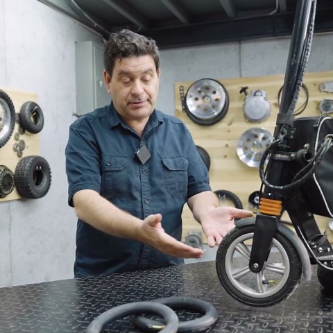 2 Pack of Inner Tube 200 x 45 Inner Tube 8 x 1 1/4 with Bent Stem for A-Bike Folding Bike Butyl Rubber