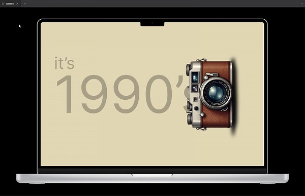 Vintage camera website UI/UX Design