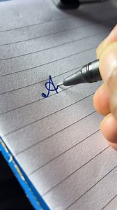 Cursive Capital A writing in english | How to write Capital A in english | #handlettering #CursiveHandwriting #fbpost2024fb #cursivewriting | Pradip000