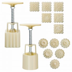 [Hot Item] Moon Cake Pattern MID-Autumn DIY Pastry Tool Round Flower Square Hand-Pressure Mold