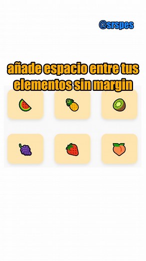 5.8K views · 111 reactions | Añade espacio entre tus elementos grid sin margin . . #srspes #cssdesdecero #html #webdeveloperstarterkit | SrSpes | Facebook
