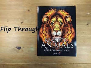 Recent release - Realistic Animals Coloring Book flip through - Special Art