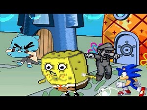 Team Gumball and Sonic vs. Mugen Characters | FUNNY GAMING