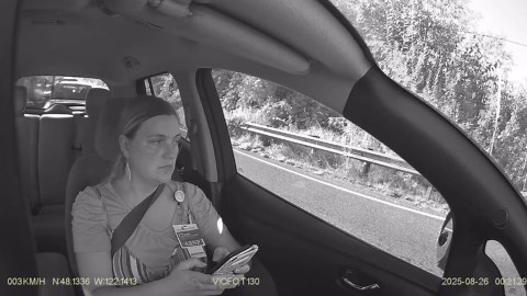 Shocking dashcam appears to show woman texting while driving before crash