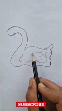 Easy Swan Drawing | Simple & Elegant Sketch Tutorial 🦢✏️