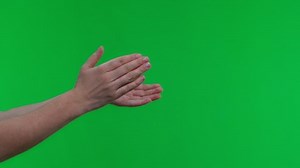Female hands clapping on a chroma key background. Applause on chromakey