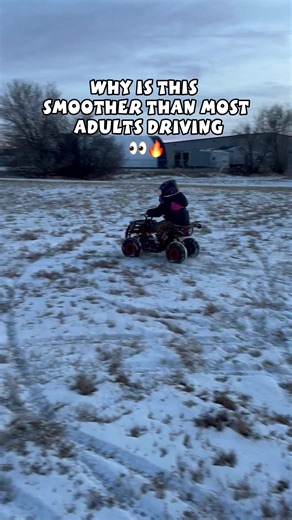 Drives better than me! 🤯🙌 #kidsatv #winterriding #kidskills #snowfun #coolkidmoments — ATV, kids ATV, mini ATV, kids 4 wheeler, ride on ATV, snow riding, kids drifting, drift turn, smooth driving, kid skills, winter riding, snow ATV, outdoor winter fun, kids outdoor play, cool kid moments, childhood memories, USA kids ATV, Canada kids ATV