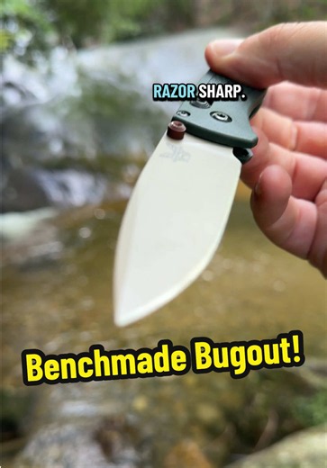 The Benchmade Bugout is the ultimate everyday carry pocket knife! Ultra lightweight and durable. It’s made in USA and comes with free lifetime sharpening the perfect knife for camping backpacking running, and every day carry. #benchmade #benchmadebugout #edcknife #campingessentials #pocketknife @Benchmade Knife Company
