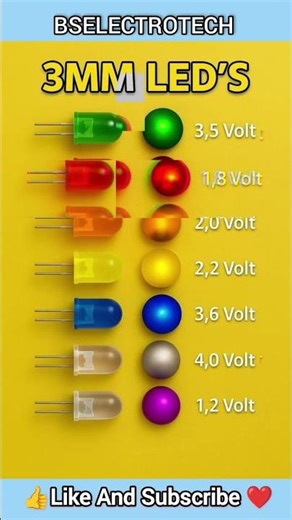 LED 3MM VOLTAGE DETAILS #electronic #electrical #led
