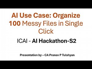 Practical Use Case of AI for Chartered Accountant | ICAI S2 AI Hackathon - Feat CA Pranav P Tulshyan
