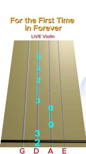 FOR THE FIRST TIME IN FOREVER 🌞 | Frozen Violin Tutorial | Animated TAB & Live Violin