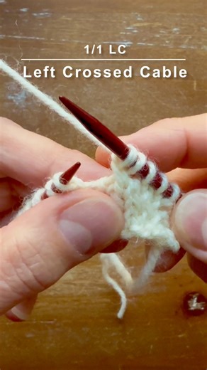 1/1 LC - Left Crossed Cable; knitting tutorial My knitting patterns: https://www.ravelry.com/designers/monika-anna https://knittedwishes.etsy.com/ #knittedwishestutorial #knittedwishes #knittinghelp #knittingtutorial #cableknitting #CableKnit | Knitted Wishes