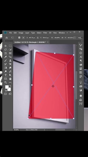 Adobe photoshop 2026 - How to place image on frame with help of distort tool