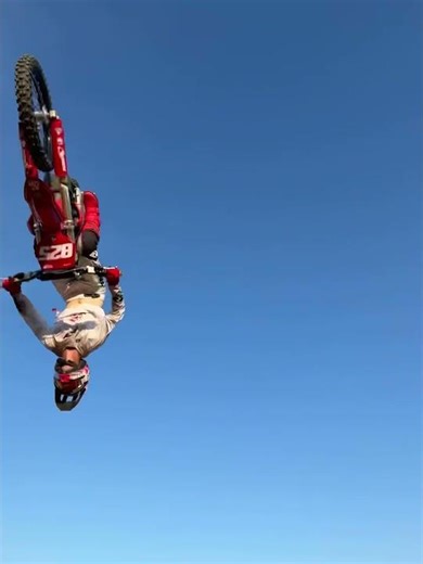 Backflip over triple #motocross #helpmemakethismakesense #backflip #viral