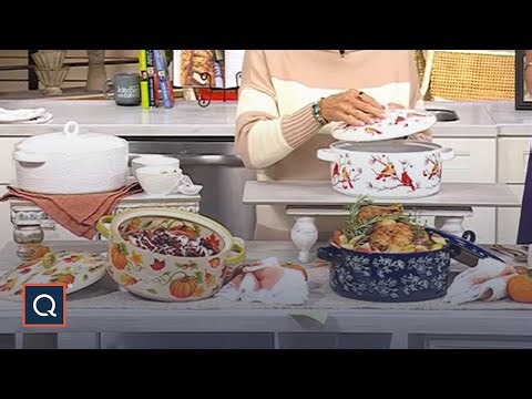 Temp-tations 3-qt Round Lidded Baker with Handles | QVC