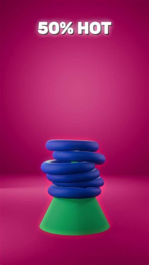 🔥 100% HOT vs Soft Body Physics 🤯 | Original Blender Satisfying Animation #shorts