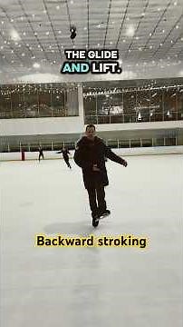 Here is how to do backwards stroking #figureskating #icedance #iceskating #skating