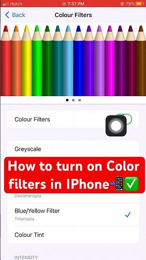 How to turn on Color filters in IPhone📲✅ #iphone #colorfilters #tutorial