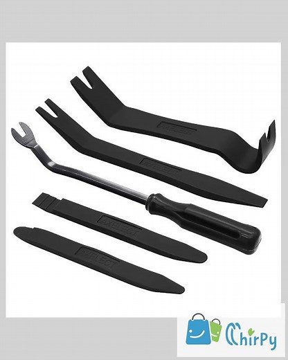 5Pcs Auto Trim Removal Tool Kit, No Scratch Plastic Pry Tool Kit - Interior Door Panel Clip Faste...