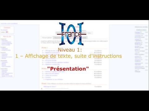 [PYTHON] France-IOI CORRECTION : "Présentation"