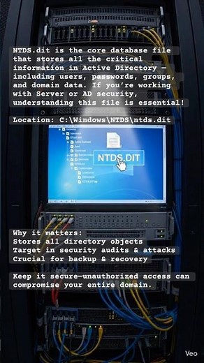 🔐 NTDS.dit File in Microsoft Active Directory Explained