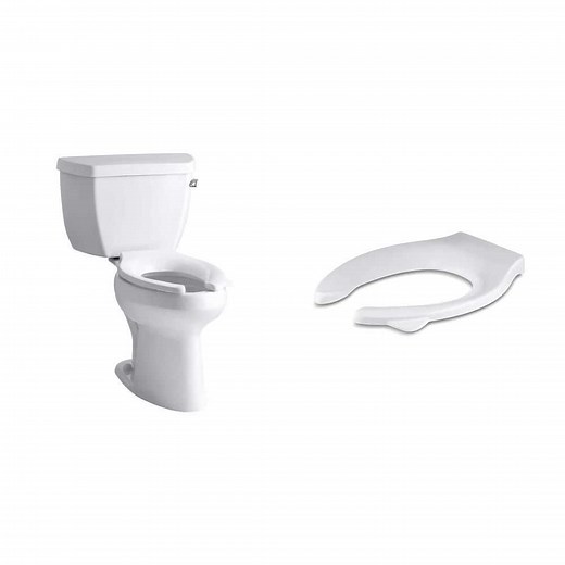 KOHLER Highline Classic 12 in. Toilet and Stronghold Elongated Toilet Seat Combo (2 Piece) - The Home Depot