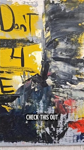 You Don't Speak 4 Me | Abstract Expressionist Oil Painting 12x24
