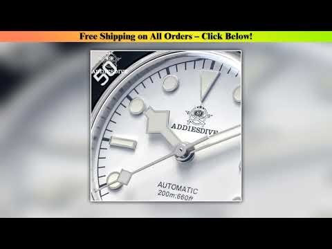 ADDIESDIVE Automatic Watches NH35 Sapphire Stainless Steel BGW9 Luminous Luxury Men Mechanical