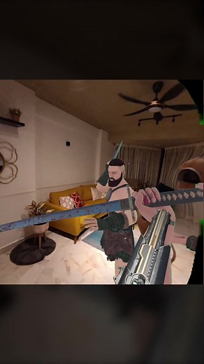 Blade & Sorcery mixed reality on Quest 3 #bladeandsorcery #quest3 #mixedreality