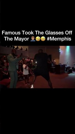 Famous Amos grabs The Mayor Of Memphis Glasses 🤓 while dancing 🕺🏾 #ibetyouwont