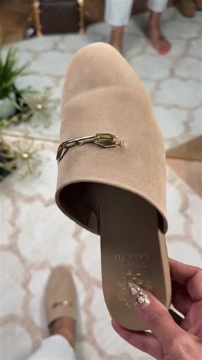 Vince Camuto Leather Macassie Slides @QVC, Inc #vincecamuto #womensslides #shoesforwomen #sandals