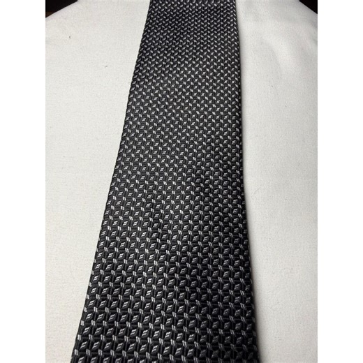 JOS A BANK Signature Collection Mens Tie Black White Geometric Silk - Etsy