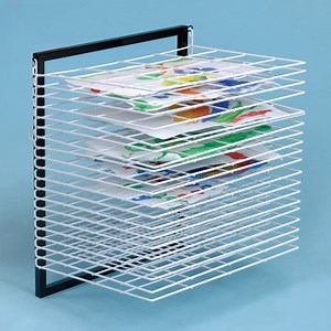[Hot Item] Jh-Mech 20 Shelves Wall Mounted Spring Loaded Art Drying Rack