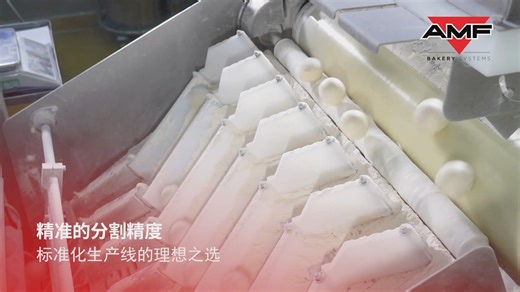 AMF FLEX 挤出式面团分割机，行业领先的极致分割精度，高标准生产线的理想之选。应用广泛，可用于多种烘焙产品的成型。