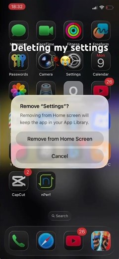 Deleting my settings