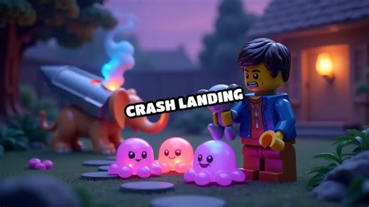Crash Landing: Ten-year-old Dillon finds a crashed alien spacecraft behind his playhouse, discovering three small, jellyfish-like aliens named Zorp, Pella, and Gleep. They explain they