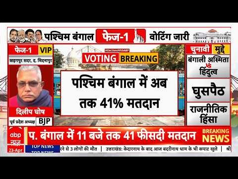 Bengal Election Voting Update: पश्चिम बंगाल में 11 बजे तक इतना मतदान | TMC | Murshidabad | BJP