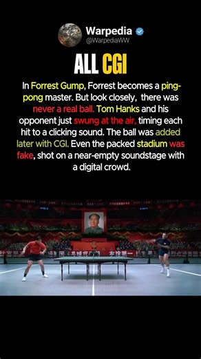 Forrest Gump's Ping Pong Was All CGI #shorts