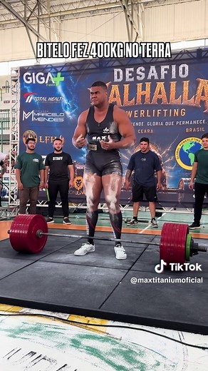 Bitelo 400kg levantamento terra recorde natural 2026